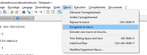 On enregistre la macro