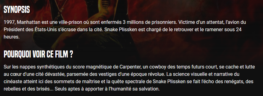 Pourquoi voir Escape from New-York 1997