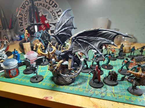 Mes figurines en cours de peinture